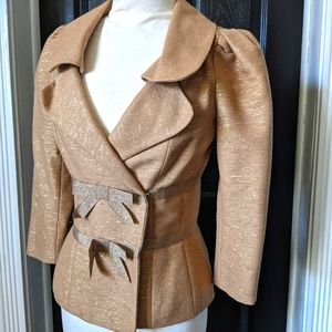 Tracy Reese vintage gold feminine Blazer.